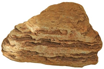 MYCENSE Artificial Landscape Rock, Decorative Stone, Realistic Model Faux Landscape Rock for Patio Outdoor Backyard Garden, Style F 20x9x15cm Brown