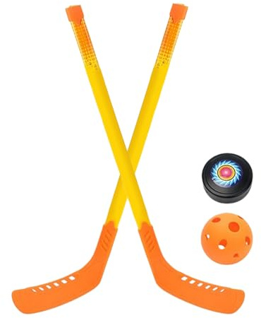 Indoor Hockey Schläger | Sport Eishockey Set | Tragbares Eisstock-Set, Kinder Schläger und Bälle für Anfänger