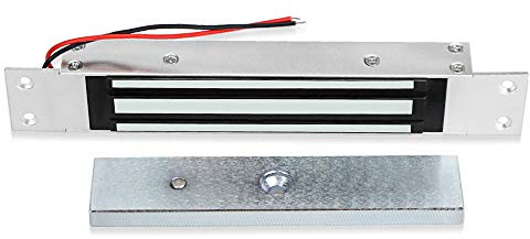 AccessShield Verrou magnétique électronique, serrure électromagnétique à porte unique CC 12 V, serrure magnétique de sécurité pour systèmes de contrôle d'accès, force de maintien de 60 kg (180 kg)