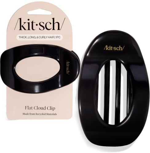 Kitsch Flache Haarspangen Damen - Groß Schwarz | Robust & Langlebig Für das Styling, Halbhochsteckfrisur, Rutschfest für sicheren, Angenehmen Halt für Alle Haartypen