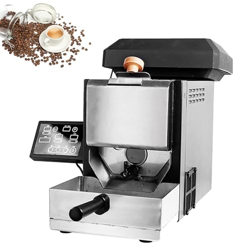 Home Coffee Roaster, 700W Electric Coffee Bean Roasting Machine with Coffee Bean Tray & Smoke Filter, 9 Baking Curve, 200g Capacity, Digital Display, for Cafe Small Baking Studio