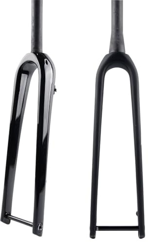 ZGHNASHUN Suspension Forks 700C Gravel Road Bike Full Carbon Fibre Cyclocross Travel Flat Disc Brake With Thru Axle Front Fork Hard Straight Tapered(Taptered matt)