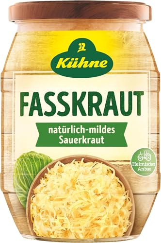 Kühne Fasskraut natürlich-mildes Sauerkraut, 720ml (Packung mit 6)