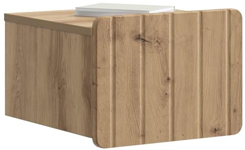 vidaXL Wandmontierter Nachttisch Artisan-Eiche 33 x 34,5 x 24 cm, Vintage rechteckiger Wandschrank, viel Stauraum für Wohnzimmer, stylische minimalistische Schlafzimmerregale