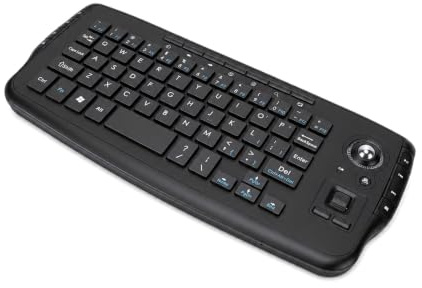 LICAEVEY Kabellose Tastatur mit Trackball, 2,4 GHz, Ergonomische Handheld-Mediensteuerungstasten für PC, Android-TV-Box, HTPC, IPTV-Spielekonsole