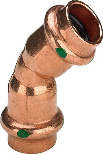Viega ProfiPress 45 Grad Bogen, 22mm, Type 2426, beidseitig Pressanschluss, 5 Stück