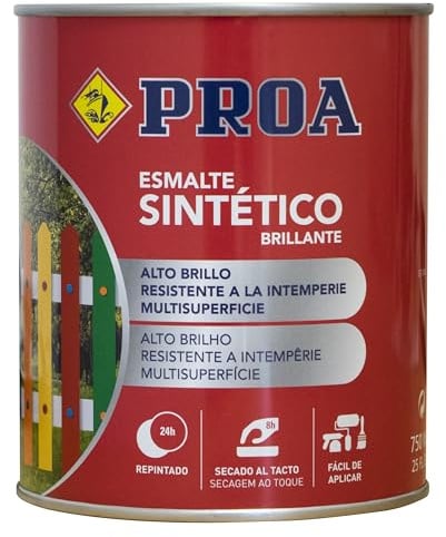 Esmalte sintético brillante Proa. Ocre oscuro RAL 8007. 4 L