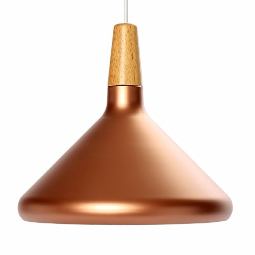 Chrasy Moderne Retro Industrail LED Pendelleuchte Hängeleuchte E27 Fassung Deckenbeleuchtung Beleuchtung für Wohnzimmer Schlafzimmer (Bronze rot)