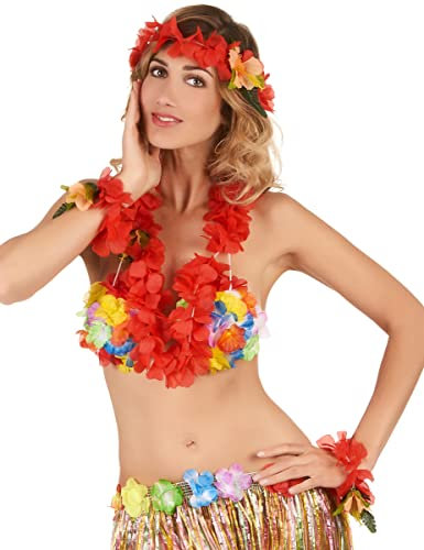 DEGUISE TOI Set Hawái Rojo Adulto