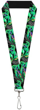 Buckle-Down Unisex-Erwachsene Lanyard-1.0-Oogie Boogie Pose Electric Glow Schlsselanhnger, Mehrfarbig, Einheitsgröße