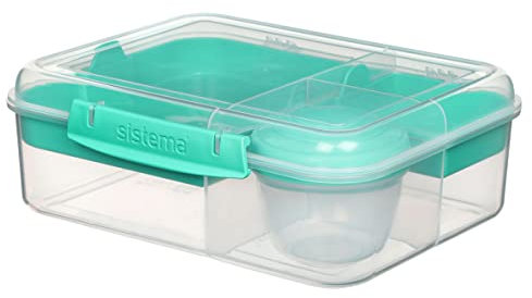 Sistema Bento Lunchbox to Go, unterteilt, transparent-Mint