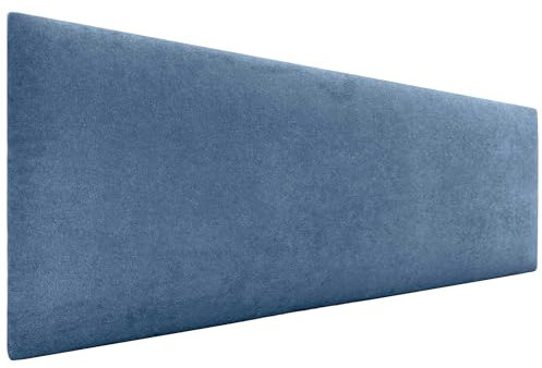 DHOME Cabecero de Polipiel o Tela AQUALINE Liso cabeceros Cabezal tapizado Cama Lujo (Tela Azul, 160cm (Camas 150/160))