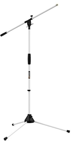 Audibax Ayra 10 White Soporte Micrófono Suelo Jirafa Ajustable