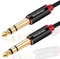 SHULIANCABLE Profesional Cable para Guitarra, Cable Audio Jack 6.35mm 1/4 TS,para Instrumento, Guitarra Eléctrica, Amplificador, Bajo,teclados (1M)