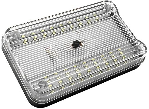 Illuminazione interna per auto - Riloer, plafoniera a LED da 36, tettuccio interno per auto, luce bianca per tettuccio, lampada per furgoncino, camion, veicolo, 12 V, luce con interruttore a 3