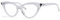 Eyekepper Modische Lesebrille für Damen Katzenauge Moley Lesehilfe mit Große Quadratische Gläsern und Federscharniere - Transparent + 2.00