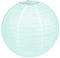 LIHAO Lampenschirm Lampion Rund Mintgrün Papier Laterne Classic Bamboo Style Gerippter Lampenschirm Deko für Party Garten Hochzeit Dekoration (25 cm, 10)