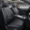 Coverado Sitzbezüge Vorne und Hinten 5 Stück, Wasserdichtes Leder Auto Sitzschutz Komplettset, Universal Fit für die meisten Limousinen SUV Pick-up Truck, Schwarz