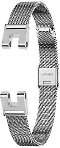 EANWireless Ersatzarmband für Garmin Lily, Edelstahl, Metall, Armband für Damen-Smartwatch, Silber