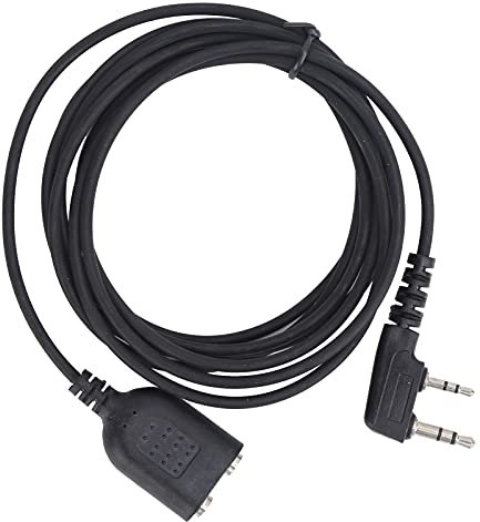 Walkie Talkie Earpiece Extension Cord 2-Pin Extension Cable for Two-Way Radio Earpiece Adapter for Baofeng UV‑5R BF‑888S, Walkie-Talkie Accessories