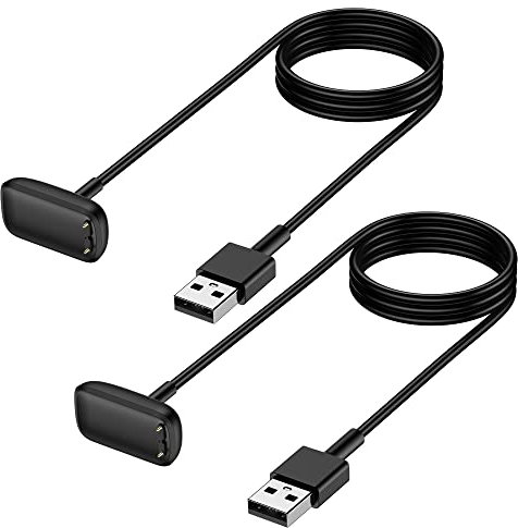Mixblu Charger Replacement for Fitbit-Charge-5-Luxe Cable:Fast Charging 3.3Ft Long USB Cord Accessories for Luxe/Charge 5 Smartwatch, 2 Pack