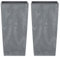 Lot de 2 grands pots de fleurs effet béton pour intérieur ou extérieur Gris 265 mm