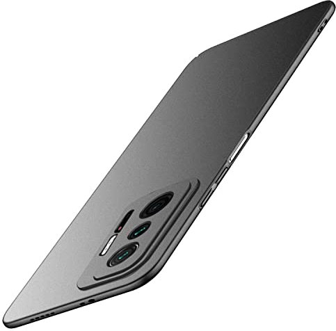 Xiaomi Mi 11T Pro Hülle 5G, Ultra Dünn Matte Handyhülle Slim Schutzhülle Kratzschutz Hardcase Anti-Rutsch Bumper Hard PC Xiaomi Mi 11T /11 T Pro Case Cover Schwarz