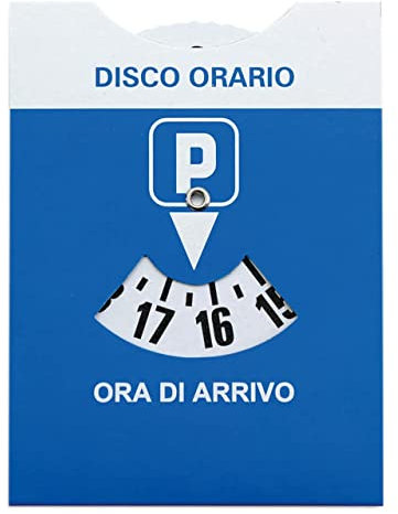 pubblimania Disco ORARIO Maxi con bustina Trasparente Protettiva in PVC Cm 11x14 (1 Disco Orario)