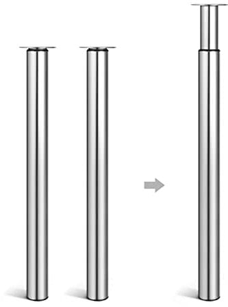 Dhouse 2-Pack Adjustable Metal Folding Desk Legs 710-1100mm for Furniture, Coffee Table, Dining Table - 60mm Diameter (Chrome Plated)