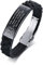 Vnox Bracciale di Emergenza Bracciale Personalizzato da Uomo Medico: Braccialetti identificativi Personalizzati in Silicone Incisione Bracciale Medico Regolabile da Uomo in Acciaio Inossidabile