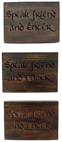 Sprich Freund und tritt ein Magnet, Kompatibel für Herr der Ringe Fans, Hobbit, Tolkien, Speak friend and enter magnet, Compatible for Lord of The Rings fans, gift, birthday, christmas