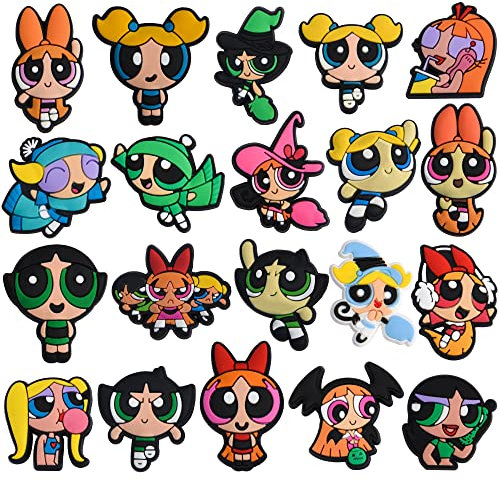 UNN 20 Pieces Cartoon PVC Shoe Charms Random Lovely Child Shoe Derocations Charms for Birthday Gifts C-2