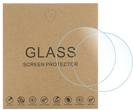 sourcing map 5Stk Uhr Glas Bildschirm Schutzfolien 37mm Violett 9H Härte | Smartwatch Bildschirm Folie, Temperiert Glas, Hohe AL Blendschutz, 2.5D, Kratzfest, geeignet für die flache Armbanduhr