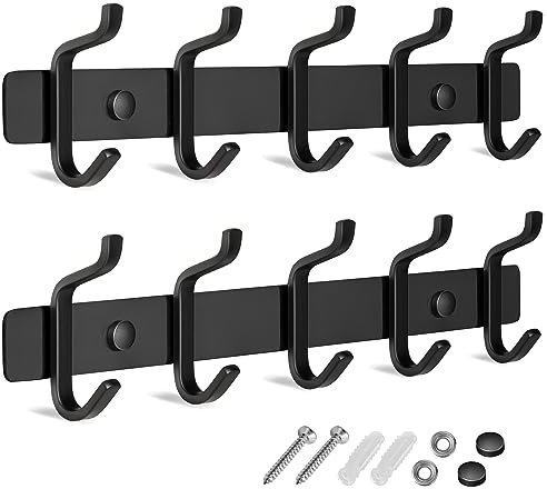 GlazieVault Kleiderhaken wand - Garderobenleiste Edelstahl (2 Stuck), Garderobenhaken Schwere, Garderobe Wandhaken, Wandgarderobe, Hakenleiste