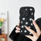 ZTOFERA Hülle für iPhone 15 Pro Max, Niedliche lockige Wellen Rahmenform Gänseblümchen Muster Silikon Handyhülle, Flexible Stoßfeste Schutzhülle für iPhone 15 Pro Max 6,7 - Schwarz