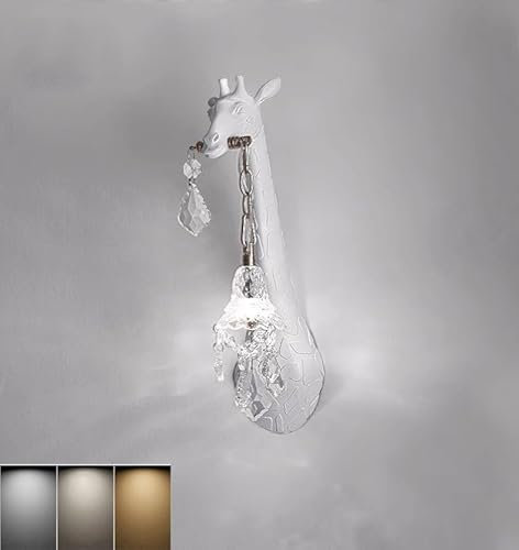 EOEO LED Wandleuchte Innen Modern 5W Kreative Wandlampe 3 Farbtemperaturen Tier Nachtlicht Dekorative Lampe Glas Lampenschirm Bettlampe für Treppenhaus Schlafzimmer Wohnzimmer Hotel Kinderzimmer