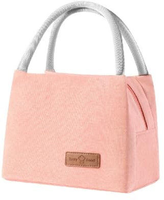 CRSUSUKJ Borsa Termica per Alimenti, Borsa del Pranzo Impermeabile, Piccola e Resistente all'Acqua (Rosa)