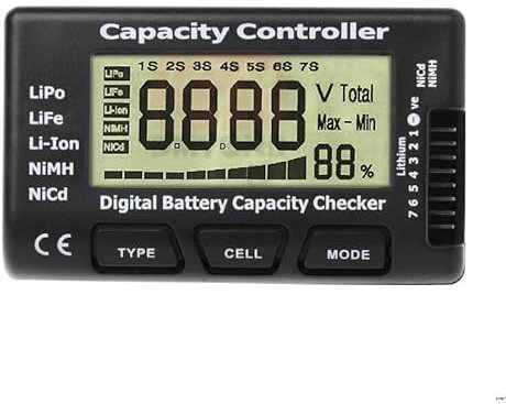 1-7S Digital Battery Capacity Tester Voltage Controller Power Display Liquid Crystal Test for RC Car LiPo/Life/Li-Ion/NiMH/Nicd Battery