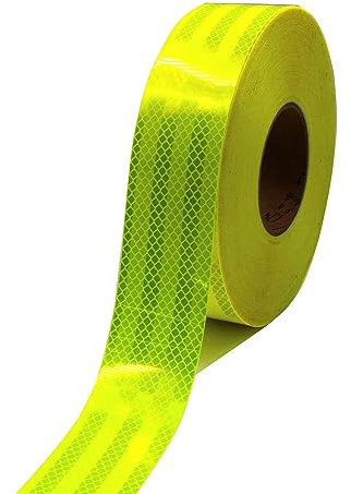 Finest Folia 3M Diamond Grade 983 Scotchlite - Nastro riflettente per contorni 50 mm (giallo fluo, 15 m)