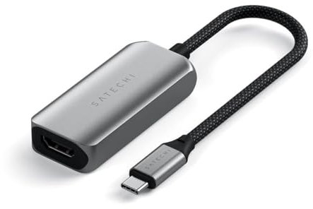 SATECHI USB-C auf HDMI 2.1 Adapter, 8K@60Hz, 4K@120Hz, USB-C auf HDMI, HDR, kompatibel mit Thunderbolt 3/4, MacBook Pro, MacBook Air, iPad Pro, iPhone 15 & mehr
