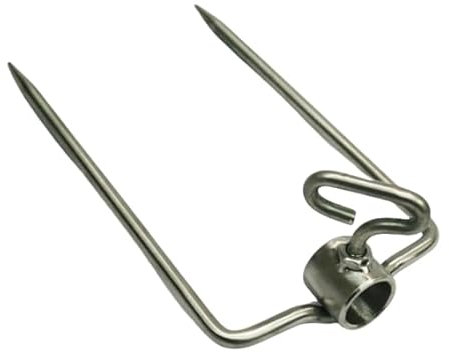 Hog Roast Rotisserie Spit Fork in Stainless Steel (to Fit 25mm Skewer)