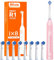 Bitvae R1 Rotating Electric Toothbrush with 8 Brush Heads for Adults and Kids, 5 Modes Rechargeable Power Toothbrush, 3 Hours Fast Charge for 60 Days, Brushing Timer, Pink