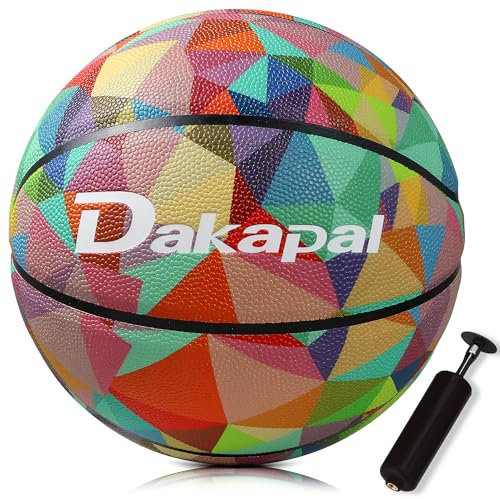 Dakapal Basketball Nr. 7 PU feuchtigkeitsabsorbierend wasserdicht starker Aufprall Outdoor Indoor Basketball Erwachsene/Jugendliche Basketball Wettbewerb Training Praxis Ball