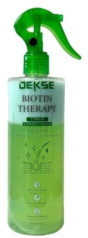 Dekse Biotin 2 Phase Conditioner Spray I Bi-Phase Biotin Leave In Conditioner Sprühkur I Feuchtigkeitsspray I schützend und feuchtigkeitsspendend I 400ml - Biotin Therapy