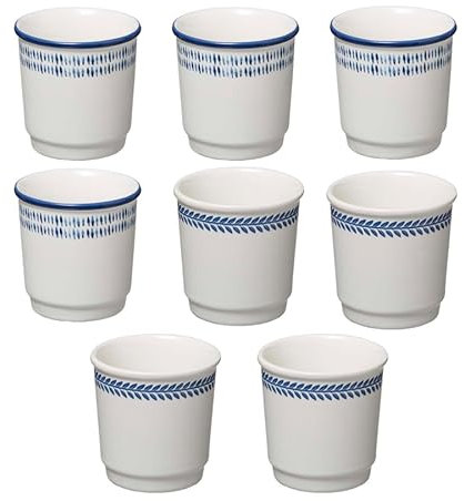 Genérico Tazas expreso Ellinika juego x 8 unidades 9 cl, TazasEx8