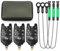Lixada Bissanzeiger zum Angeln, Kettenalarm, Swinger-Set, digitales Angelalarm-Set, LED-Alarmanzeige, Alarm, Angel-Swinger, Angelgerät mit Box mit Reißverschluss