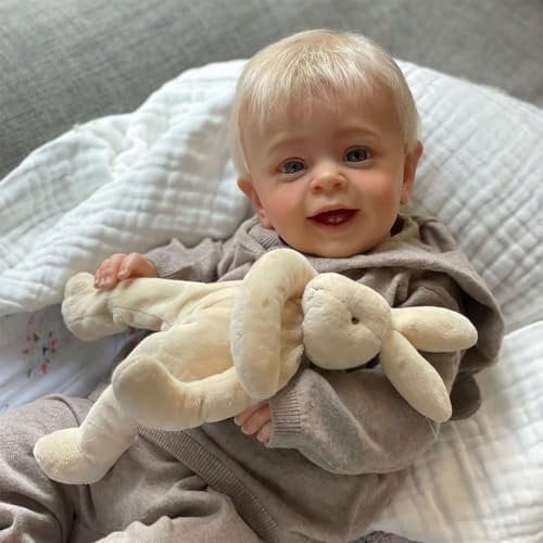Zero pam Reborn Baby Dolls Age 3+ Boy 60CM Smiling Realistic Baby Doll That Look Real Looking Babies Real Silicone Baby Doll Soft Bodied Life Size Baby Dolls For Girls