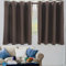 Whoiy Küchen Scheibengardinen Verdunklung 2er Pack Modern 36 cm Höhe, Scheibengardine Küche Polyester Kaffee Einfarbig Bistrogardinen Wohnzimmer Landhaus 36x74cm