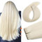 XDhair Tape Extensions Echthaar 20pcs 50g 55cm Platinblond Invisible Tape in Extensions Echthaar Seidig Gerade Remy Tape Haarverlängerungen Echte Menschliches Haar (#60-22)