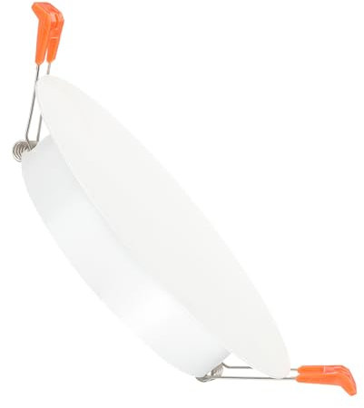 PATIKIL Placa de Cubierta de Techo Metálica de 3.9, Moldura de Luz Empotrada Montaje en Pared para Agujero de Foco con Adecuado para Aberturas Redondas de 4.1-4.9, Blanco Mate